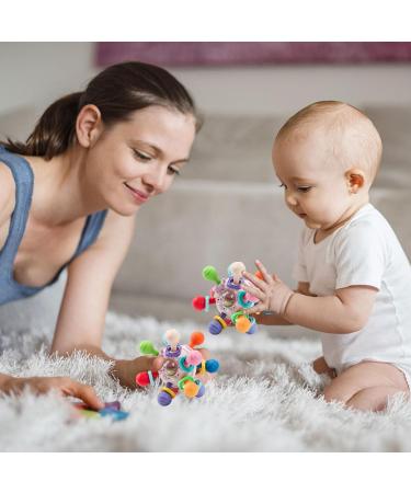 MyDova Silicone Baby Bite Toys | BPA-Free Gripping Ball Rattles for 0-9 Months | Perfect Baby Gift in Pink - Buy Online on SooperMarket.com