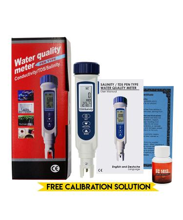 Portable Digital 3-in-1 Water Quality Meter - High Accuracy TDS/Salinity/Temperature - Buy Online on SooperMarket.com