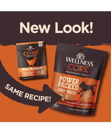Wellness CORE Pure Rewards Chicken & Lamb Jerky Bites - Grain-Free Dog Treats, 4 oz - Buy Online on SooperMarket.com