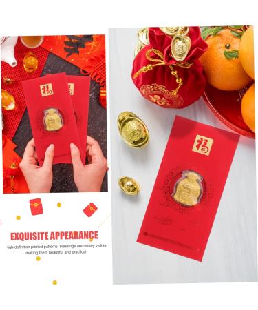 Didiseaon 18 Pcs Red Envelope Wedding Hongbao Lucky Money Envelopes Red Money Packets Chinese Lai See Wedding Gift Card Red Packet for New Year New Year Items Christmas Imitation Gold Leaf - Buy Online on SooperMarket.com