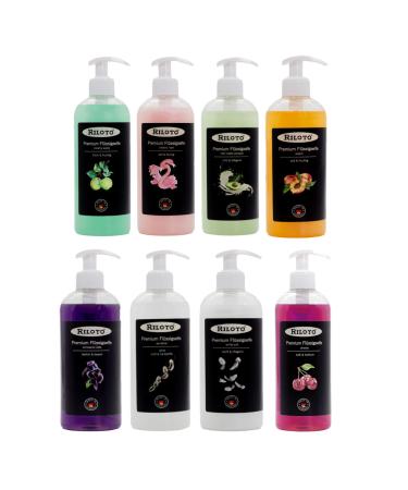 Lorito liquid soap set 8x 500ml hand soap liquid in 8 different fragrances soap for hands pH-neutral and gently to the skin soap for sensitive skin and allergy-like set