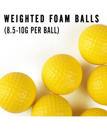 CHAMPKEY Practice Foam Golf Balls 16 Pack - Limited Flight Yellow Training Balls for Indoor & Outdoor Use - Buy Online on SooperMarket.com