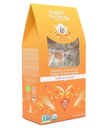 English Tea Shop Organic Turmeric Ginger & Lemongrass (15 Pyramids) 30 g