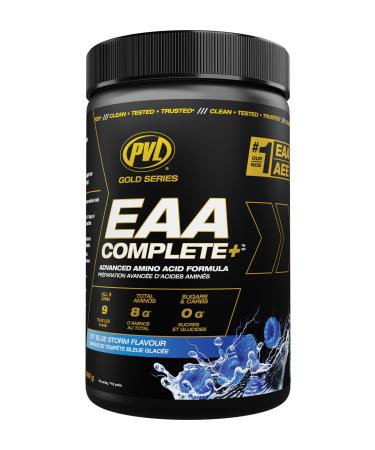 PVL EAA BCAA COMPLETE | Pre Intra or Post Workout EAA/BCAA with L-Arginine Amino Acid Supplement Keto Friendly 369 g (30 servings) (Icy Blue Storm)