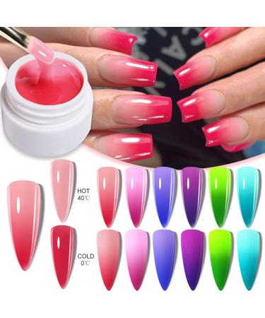 Builder Gel for Nails Red Thermal Extension Nail Gel UV/LED Nail Base Solid Building Gel for Nail Extension & Modeling Strengthening Nail Art Decoration - Buy Online on SooperMarket.com