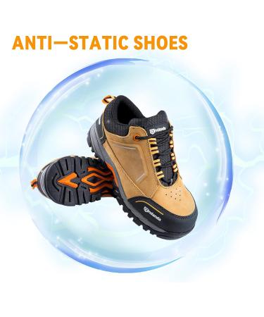 ANDANDA Men's Waterproof Hiking Work Boots - Lightweight and Durable for Industrial, Construction, Electronics Workshop - Size 10 X-Wide - Buy Online on SooperMarket.com
