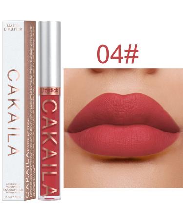 3Pcs Matte Liquid Lipstick Set - 24 Hour Long Lasting Waterproof Lip Stain Makeup - Dark Red & Nude Lip Gloss Kit for Women - Buy Online on SooperMarket.com