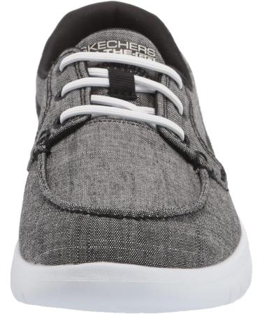 Skechers Women's Arch Fit Uplift Slip-On Boat Shoe Comfortable & Stylish 39 EU Black/White for International Shipping - Buy Online on SooperMarket.com