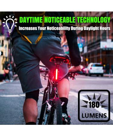 Blitzu Cyborg 168T USB Rechargeable Bike Tail Light - Bright Rear Cycling Safety Flashlight for Road and Mountain Bikes. Perfect for Helmets. Front Headlight and Back Set for Kids, Men, and Women - Buy Online on SooperMarket.com