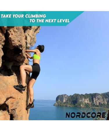 Northcore Climbing Shoes - Lightweight Breathable Men & Women Hiking Shoes - Non-Slip Double Strap Closure Tight-Fitting 44 EU Black - Buy Online on SooperMarket.com