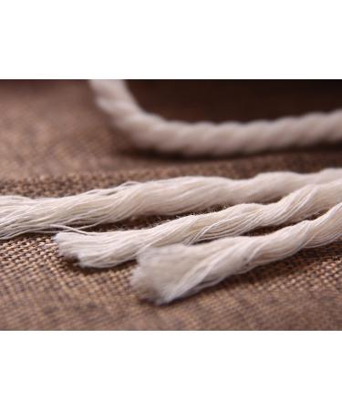 XKDOUS 4mm x 150Yards Natural Cotton Macrame Cord - 3 Strand Twisted Rope for Wall Hanging, Plant Hangers, Crafts & Knitting - Soft Undyed Cotton Rope for Decorative Projects - Buy Online on SooperMarket.com