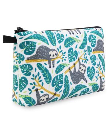 MAGEFY Cosmetic Bag for Students Cute Pencil Case for Kids Portable Travel Makeup Bag with Zipper Lightweight Pencil Pouch for School Supplies (1 pack 0172 sloths) sloth 0172