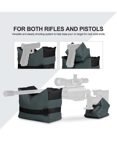 Twod Outdoor Shooting Rest Bags - Front & Rear Support SandBag Stand for Gun Rifle Shooting - Gray - Buy Online on SooperMarket.com