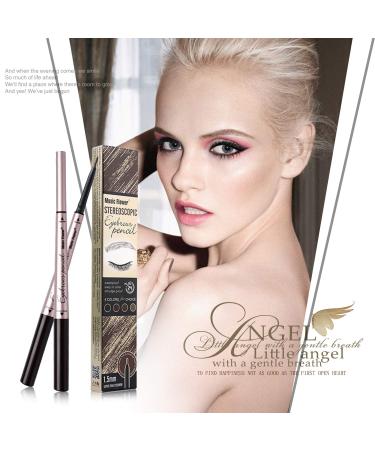 Vtrem Double-Headed Eyebrow Pencil - Waterproof Smudge-Proof Long-Lasting Fine Carving Eyebrow Pen (2# Light Coffee) - Perfect for Natural Eyebrows | International Shipping - Buy Online on SooperMarket.com