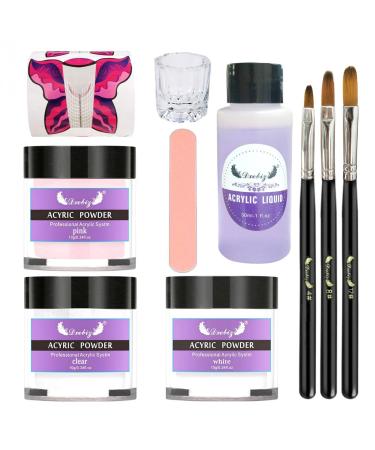 Professional acrylic nail - acrylic powder set acrylic powder and acrylic liquid monomer set nail polish acrylic nail powder collection set 3 colors unit size # 02