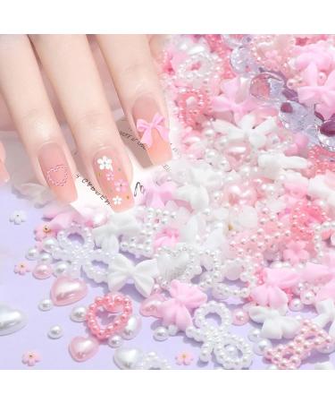 1000-Piece 3D Nail Decoration Set | 8 Color Nail Charms & Connectors | DIY Manicure & Jewelry Accessories - Buy Online on SooperMarket.com