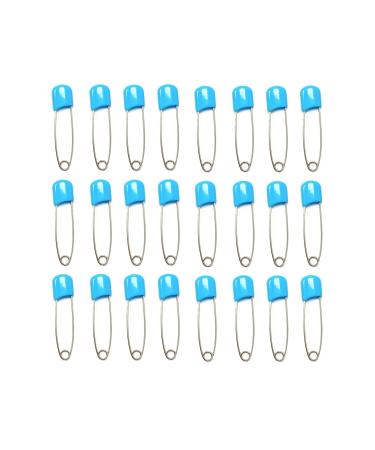 Nappy Pins Safety Lock Diaper Pins Plastic Head Hold Clip Locking Cloth Bib Diapers Pins for Baby Child Infants Kids (24 Pcs Blue) 24 Pcs Blue
