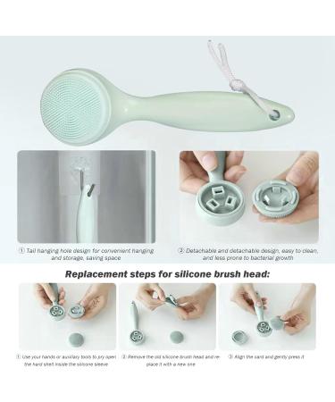 3Pcs Silicone Facial Cleansing Brush Silicone Facial Scrubber Manual Exfoliating Facial Brush Face Cleanser Face Exfoliator Fine Bristles for Sensitive Skin - Buy Online on SooperMarket.com