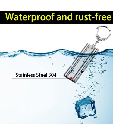 Wanyi 4-Piece Emergency Signal Whistle Set - Stainless Steel 304 150dB Survival Coaching Pipes with Keychain - Ideal for Sports Referees & Outdoor Adventures - Buy Online on SooperMarket.com