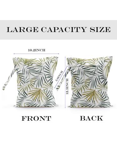 Waterproof Wet Dry Bag for Swimsuit Travel Beach Pool - Reusable Spring Leaves Design - Buy Online on SooperMarket.com