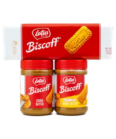 Biscoff Cookies & Butter Spreads (Creamy + Crunchy Spreads + 32ct. Cookies Combo Pack Trio)