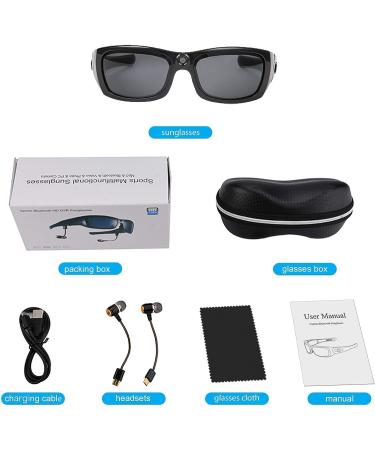 ABTOCWUK Bluetooth Sunglasses Camera - HD 1080P Video, Sports Action Camera with Polarized UV Protection Lenses - Perfect Gift for Family and Friends - Buy Online on SooperMarket.com