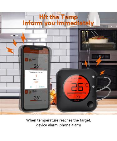 Buy Bfour Kitchen Bluetooth Thermometer - Digital Grill Meat Thermometer with 6 Probes & Alarm | Perfect BBQ Gift - Buy Online on SooperMarket.com