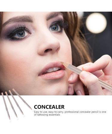 KALLORY Spot Scar Concealer Pen Pen 4Pcs Pens Portable Spot Scar Pens Wooden Pencils Spot Pencils Makeup Makeup 16x0.8cm Ivory - Buy Online on SooperMarket.com