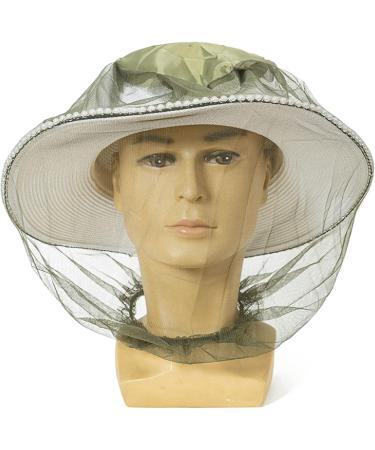 Green Net Face Mesh Cover 5 Pieces Net Mesh Face Protector Insect Bee Mosquito Resistance Sun Fish Hat with Extra Fine Holes for Outdoor - Buy Online on SooperMarket.com