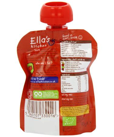 12 x Ella's Kitchen The Red One Squished Smoothie Fruits 90g