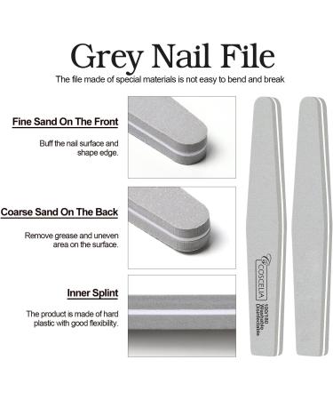 Coscelia Nail File Shaping & Buffing for Acrylic Nails Natural Nail Professional Nail Files for Natural Nails For Nail Grooming and Styling for Home and Salon DIY Nail Art Use t2 - Buy Online on SooperMarket.com