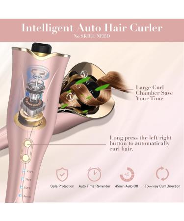 Automatic Curling Iron - Smart Anti-Tangle 1" Hair Curler with Auto Shut-Off 3 Temps Up to 430 Fast-Heating & Dual Voltage for Effortless Hair Styling - Buy Online on SooperMarket.com