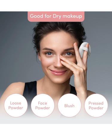 4pcs Makeup Powder Puffs Velvet Triangle Powder Puff Round Soft Powder Sponge Pressed Setting Powder Foundation Puffs for body Face Make up Dry Wet Washable Black&White 2Triangle+2Round (4) 1 count (Pack of 4) - Buy Online on SooperMarket.com