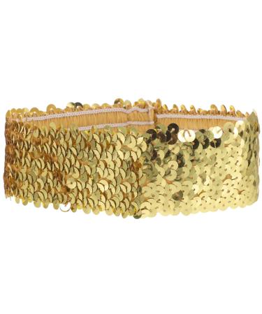 Lurrose Sequin Headband for Women Girls Green 1pc Size 1 Gold