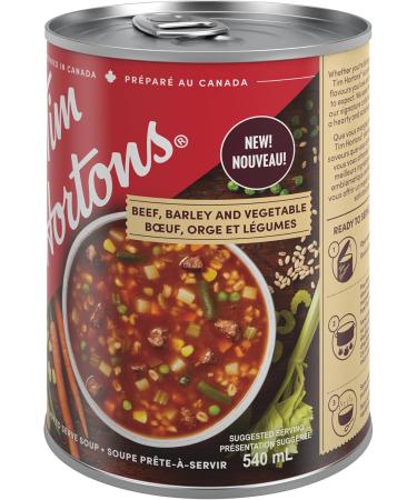 Tim Hortons Beef Barley & Vegetable Soup Ready to Serve 540mL Can - Buy Online on SooperMarket.com