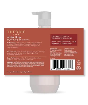 Theorie Amber Rose Hydrating Shampoo 800ML - Refresh & Hydrate with Rose, Jasmine & Amber Scent - For Color & Keratin Treated Hair - Buy Online on SooperMarket.com