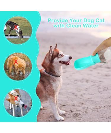 JOPHEK 300ml Portable Pet Drinking Bottle - Leak-Proof 180 Foldable Water Bottle with Activated Carbon Filter for Dogs & Cats - Ideal for Walking Traveling & Camping - Blue - Buy Online on SooperMarket.com