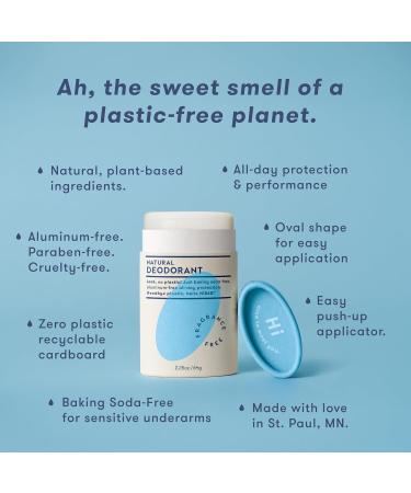 HiBAR Fragrance-Free Sensitive Deodorant - Natural Deodorant for Sensitive Skin - Aluminum-Free Baking Soda-Free Cruelty-Free Travel-Friendly Size with Easy Push-Up Applicator Unscented - Buy Online on SooperMarket.com