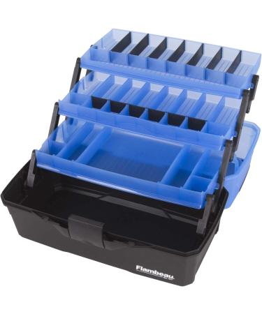 Flambeau Outdoors 6383FB 3-Tray Classic Tackle Box - Portable Organizer Frost Blue/Black - Buy Online on SooperMarket.com