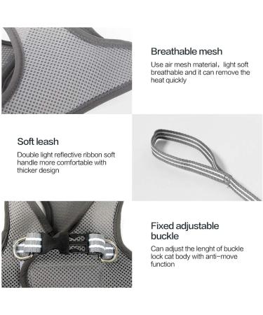 Ultra-Light Cat Dishes & Adjustable Soft Network Vest Jacket for Kittens & Puppies - 1 Pack New Gray - Buy Online on SooperMarket.com