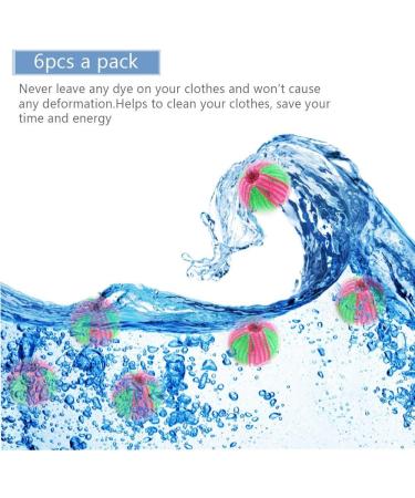 6 Pieces Washing Ball Reusable Laundry Wash Balls for Washing Machine Nylon Stain Removal Laundry Balls - Buy Online on SooperMarket.com
