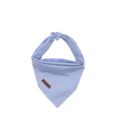 Unique Style Paws Dog Bandanas 1PC Washable Cotton Triangle Dog Scarfs for Small Medium Large Dogs and Cats Large (Pack of 1) Blue Stripe