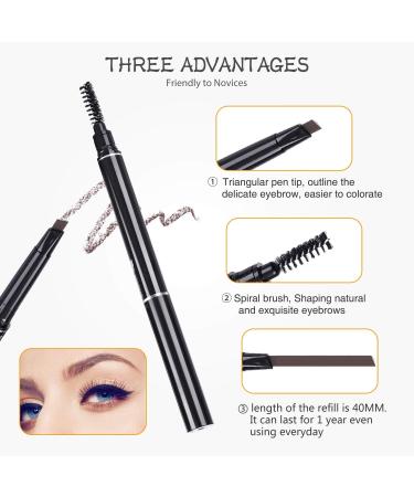 Hocosy 8-PC Eyebrow Care Set - Brown Pencil Comb Tweezers Razors Brushes & Scissors - Perfect for Flawless Eyebrows - International Shipping Available - Buy Online on SooperMarket.com