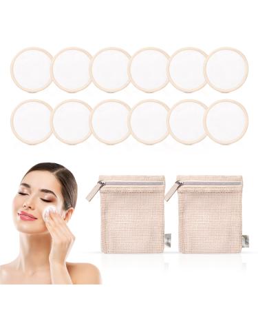 Sika Natural | 100% Organic Reusable Round Makeup Removing Pad | 12 Count Including 2 Bags