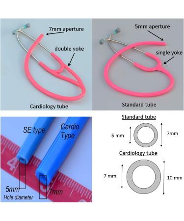 Compatible Replacement Tube for Littmann MasterCardiology & Cardiology III Stethoscopes - 7mm Black Binaural Tubing by CardioTubes - Buy Online on SooperMarket.com