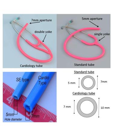 Buy Compatible Replacement Tube by CardioTubes for Littmann Classic II SE - 5mm Pink Tubing | International Shipping Available - Buy Online on SooperMarket.com