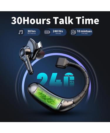 emotal Dual-Mic AI Noise Cancelling Bluetooth Headset | 10 Days Standby | 30Hrs HD Talktime | IPX6 Waterproof & Ultralight | Ideal for Driving/Truckers/Business | EM-BT01 - Buy Online on SooperMarket.com