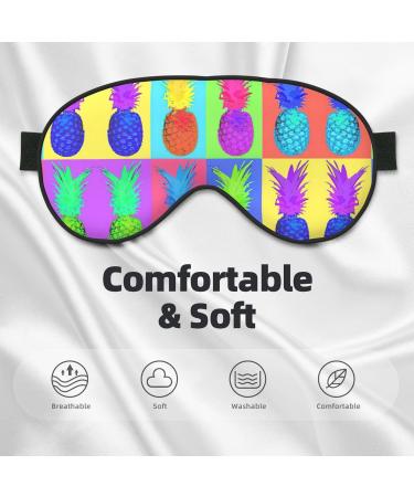 Colorful Pineapple Soft Sleep Eye Mask | Breathable Eye Patch for Travel & Relaxation - Shop Now - Buy Online on SooperMarket.com