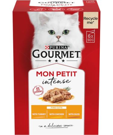 Gourmet Mon Petit Intense Duck Chicken and Turkey Adult Wet Cat Food 6x50g Pack of 8 - Buy Online on SooperMarket.com