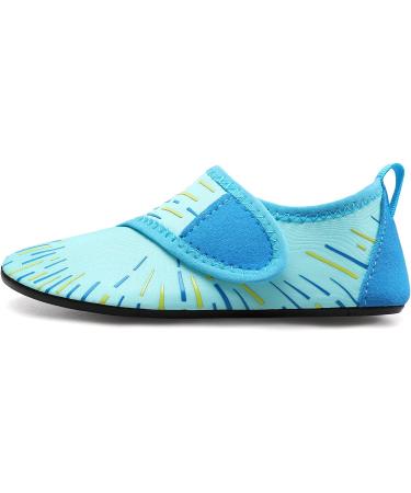 JIASUQI Kids Water Shoes Quick Dry Aqua Socks - Easy Line Blue | Beach & Pool 3.5/4.5 UK - Buy Online on SooperMarket.com